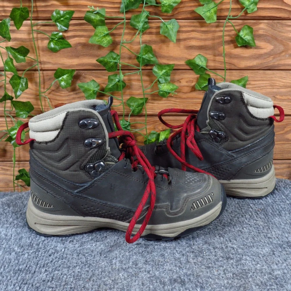 Vasque Breeze AT UltraDry Kids Hiking Boots Size 1 Outdoor Trail Brown Red